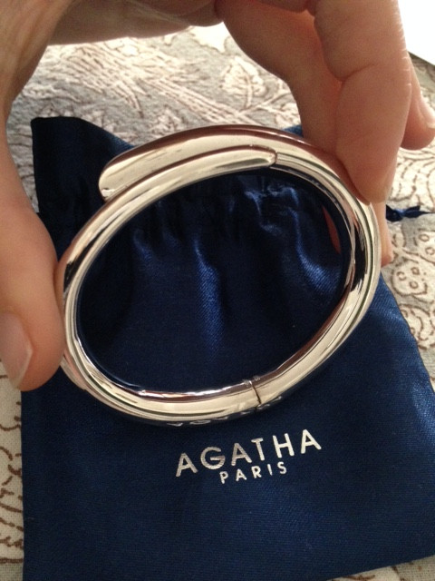 Bracelet forme jonc en argent véritable Agatha - Vinted