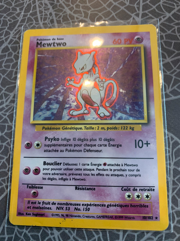 Carte Pokémon mewtwo 10/102 holographique set de base rare - Vinted