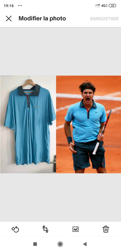 Maillot Nike bleu Roger Federer Rolland Garros 2009 - Vinted