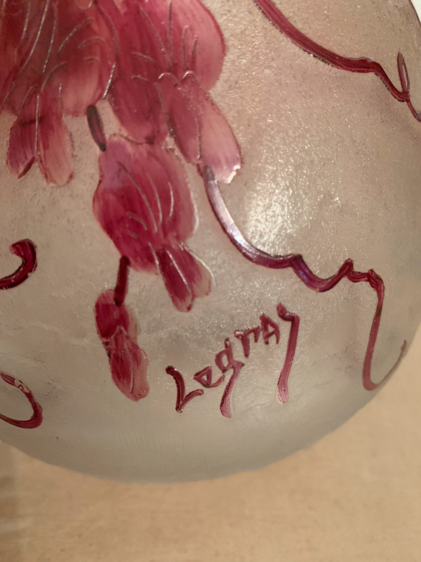 Vase sphérique signé Legras - Vinted