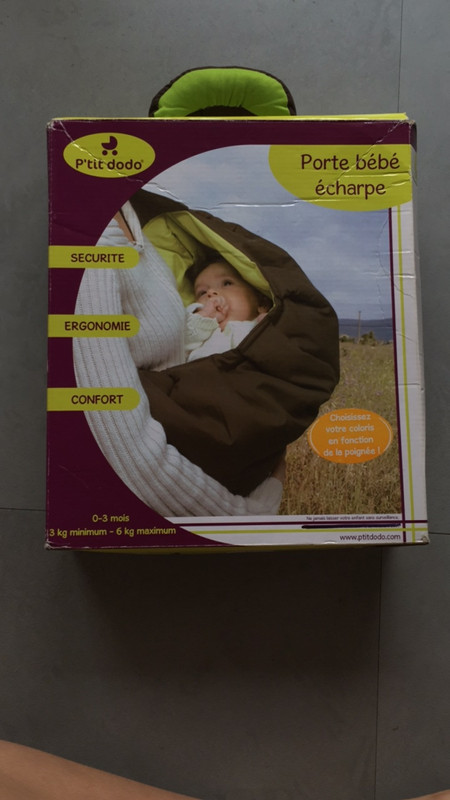 Porte bébé écharpe ergonomique p'tit dodo 0/3 mois - Vinted