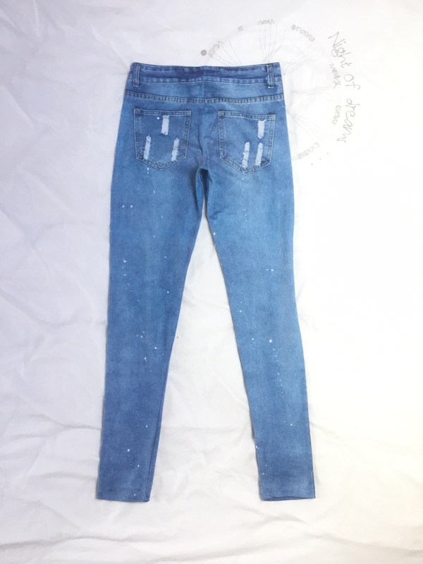 leggings effet jean bleu taille unique,pantalon neuf