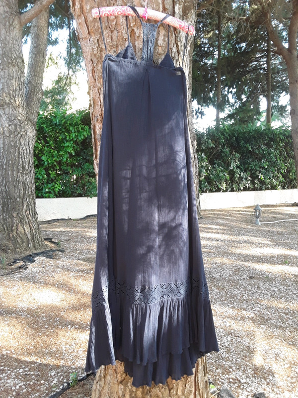 Robe longue bohème bleu marine - Vinted