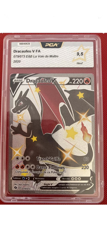 Carte Pokémon Dracaufeu V 079/073 Shiny Secrète La Voie du Maitre Neuve PCA  9,5 - Vinted