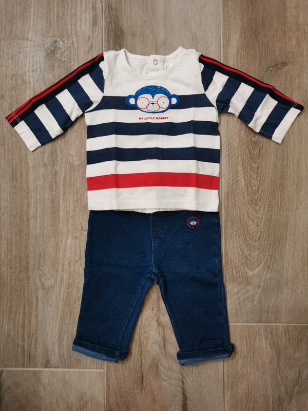 Ensemble Bebe Marque Orchestra Taille 3 Mois Motif Monkey Vinted