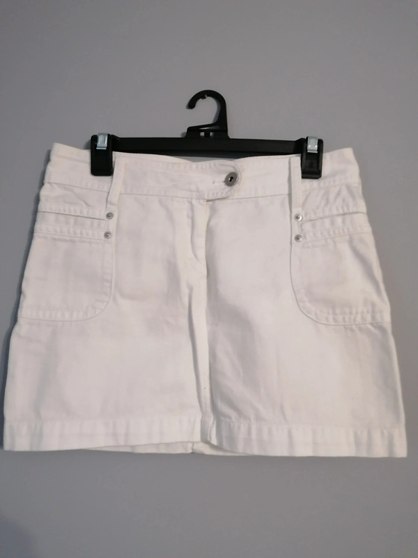 Biała spódnica jeansowa - Vinted