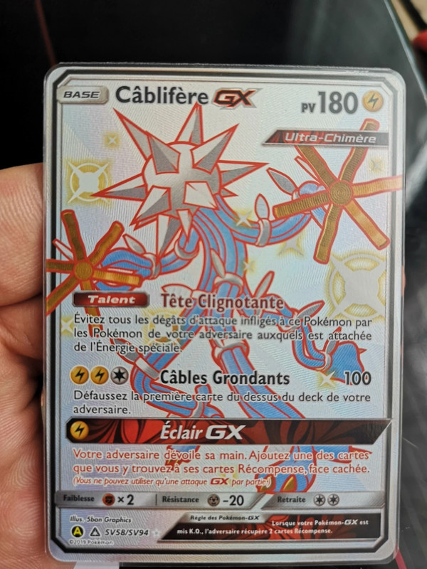 Carte Pokemon Cablifere Shiny Gx Lacollesurloupshops