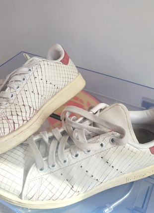 stan smith coeur rouge blanche adidas - Vinted